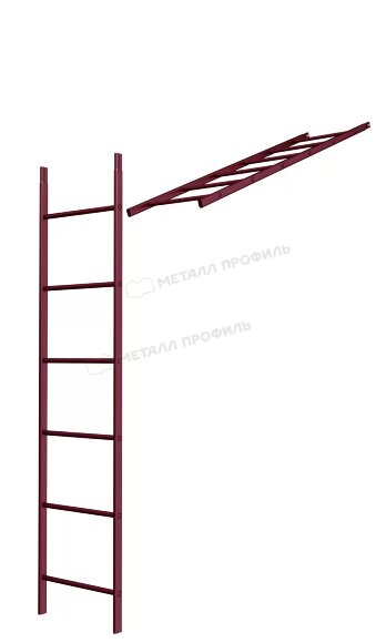 Лестница кровельная стеновая дл. 1860 мм без кронштейнов (3005)