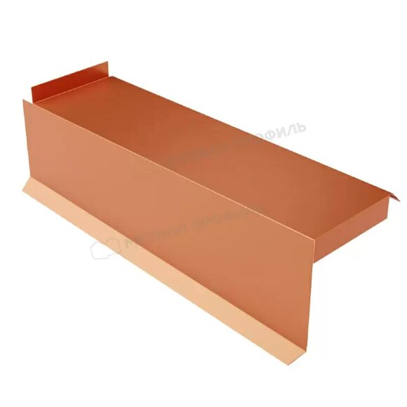 Планка сегментная торцевая левая 350 мм (AGNETA-20-Copper\Copper-0.5)